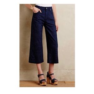 NWT 7 FAMK wideleg Indigo Culottes